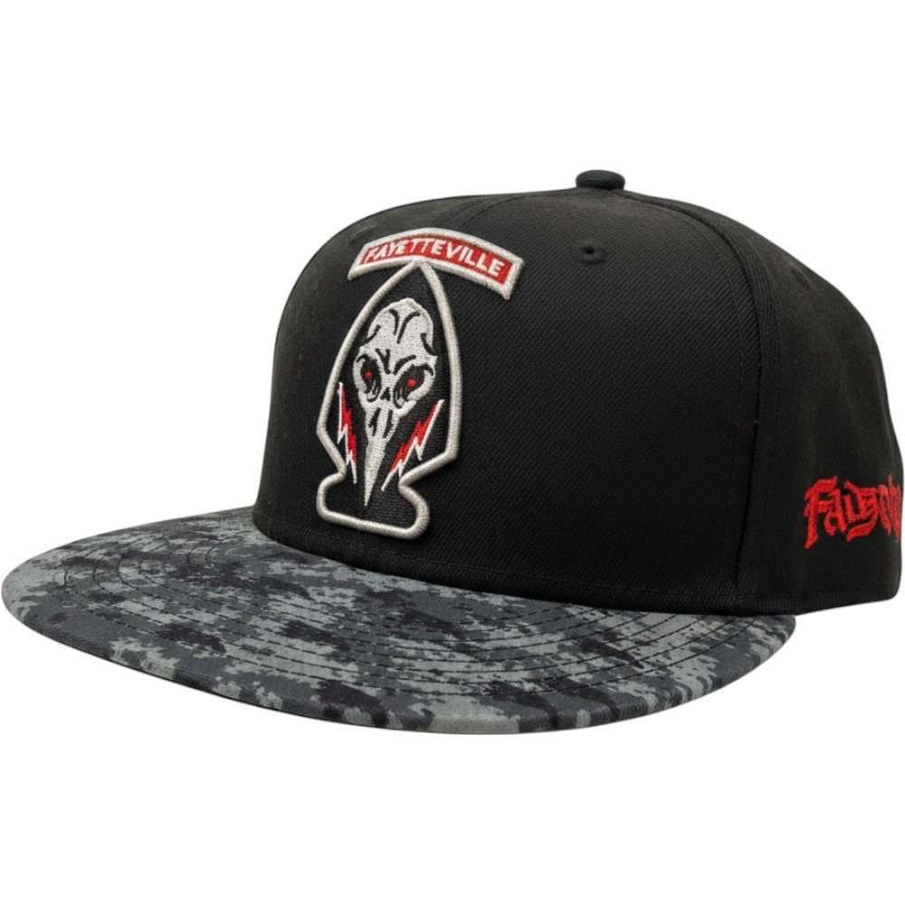 New Era 59FIFTY Fayetteville Skull‎ Hat Size 7 5/8 Black Digital Camo Fitted Cap